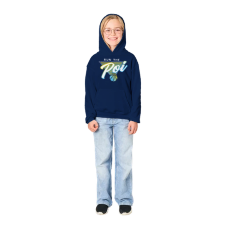 Copy of RUN THE POI - Kaiapoi Basketball - 2024 - Classic Kids Pullover Hoodie