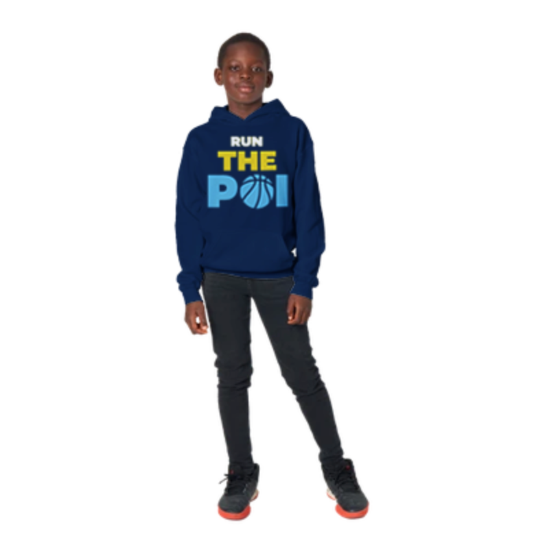 RUN THE POI - Kaiapoi Basketball - 2024 - Classic Kids Pullover Hoodie
