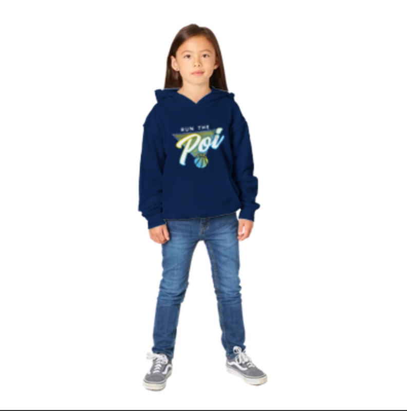 Copy of RUN THE POI - Kaiapoi Basketball - 2024 - Classic Kids Pullover Hoodie
